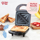 Compact Pocket Electric Sandwich Maker, Toasting, Omelets & More, Non-Stick Surfaces Rose All Day