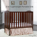 Portable Folding Crib - Brown