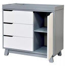 Hudson 3-Drawer Changer Dresser with Changing Tray - Gray/White