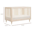 Lolly 3-in-1 Convertible Crib with Toddler Bed Conversion Kit - Washed Natural