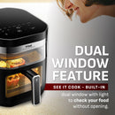 7.3 Qt Infrared Air Fryer Dual Heating with 8 Functions - Black