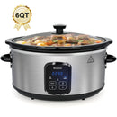 6QT Slow Cooker - Stainless Steel