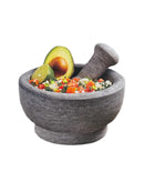 Double Sided Natural Stone Mortar and Pestle - 8.5 Inch