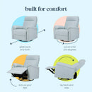 Suzy Electronic Swivel Recliner - Heathered Blue