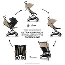 Libelle 2 Stroller - Taupe/Almond Beige