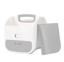 Diaper Caddy - White and Grey