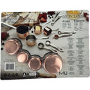MIU Copper Plated And Stainless Steel Measuring Cups And Spoons Set - 10 Pieces