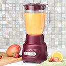 Glass Jar 5 Speed Blender with 6-Cup Jar (48Oz) Capacity, Purple Eggplant