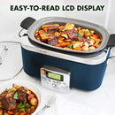Programmable 6QT Electric Slow Cooker - Oxford Blue