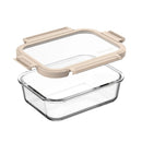 Glass Meal Prep Container Set - White