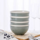 Serenity Stoneware Bowl Set of 4 - Green and Cream