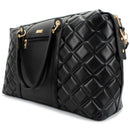 Quilted Travel Weekender Bag - Black