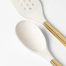 4pc Silicone/Stainless Steel Kitchen Utensil Set Champagne
