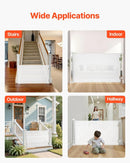 Retractable Baby Gate - White