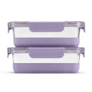 4pc 3.4c Glass Refresh Food Storage Container Set - purple