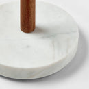 Wood and Marble Paper Towel Holder