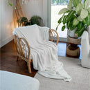 Muslin Cotton Blanket for Adults Extra Large 50" x 60" - White