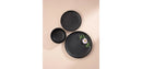 18-Piece Stoneware Dinnerware Set - Matte Black
