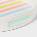 Striped Round Serving Tray