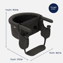 Hook-On High Chair with Attachable Silicone Tray - Black