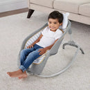 Plush Modern Baby Rocker & Stationary Seat - Beige