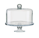 Cake Stand with Straight Sided Dome - Elegant Glass Design