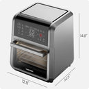 ExacTemp 12 Quart 5-in-1 Air Fryer with Integrated Smart Thermometer 28 Presets - Black