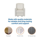 Robyn Nursery Glider Recliner Chair - White