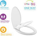 Toilet Seat with Built-In Toddler Potty Training Seat - White