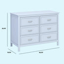 Charlie 6-Drawer Double Dresser - Powder Blue
