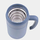 Stainless Steel Tea Tumbler with Handle - Prussian Blue