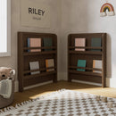 Convertible 4-in-1 Bookshelf Crib with Drawer - Hazelnut