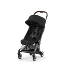 COYA Stroller - Chrome Dark Brown Frame + Sepia Black Seat