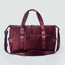 Faux Neoprene Weekender Bag - Maroon