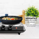 Electric Double Burner Cooktop - Black