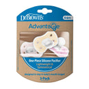 One-Piece Silicone Pacifiers - Pink - 3 Pack