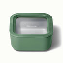 Small Ceramic Coated Glass Food Storage Container - Sage