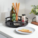 1-Tier Metal Lazy Susan Turntable - Black