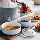 Padova Pro Ceramic Nonstick 10-Piece Cookware Set - Blue Haze