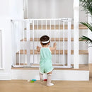 Extra Wide Baby Gate for Stairs and Doorways - White