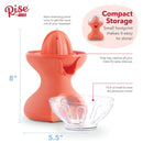 Rise By Dash Electric Citrus Juicer with Easy Pour Spout - Orange
