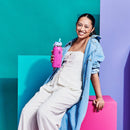 32oz Wide Mouth Flex Straw Water Bottle - Holiday Punch