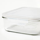 8 Cup Glass Food Storage Container Clear - ™: Glass Container with Lid, Dishwasher & Microwave Safe