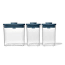 3-Piece Airtight Food Storage Container Set - Storm Blue
