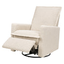 Cali Flange Recliner and Swivel Glider - Cream Shearling