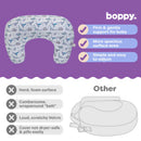 Nursing Pillow - Gray Geometric Dinos