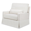 Crawford Chair and a Half Pillowback Swivel Glider - Fog Chatham Stripe Performance Eco-Weave