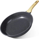 Ceramic Non Stick Frying Pan 30cm Pan Induction & Dishwasher With Cool Handle (Grey 30cm)