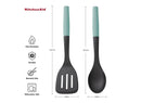 Nylon and ABS Spoon and Turner Set - Aqua Blue