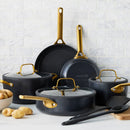10pc Reserve Pro Ceramic Nonstick Cookware Set - Black